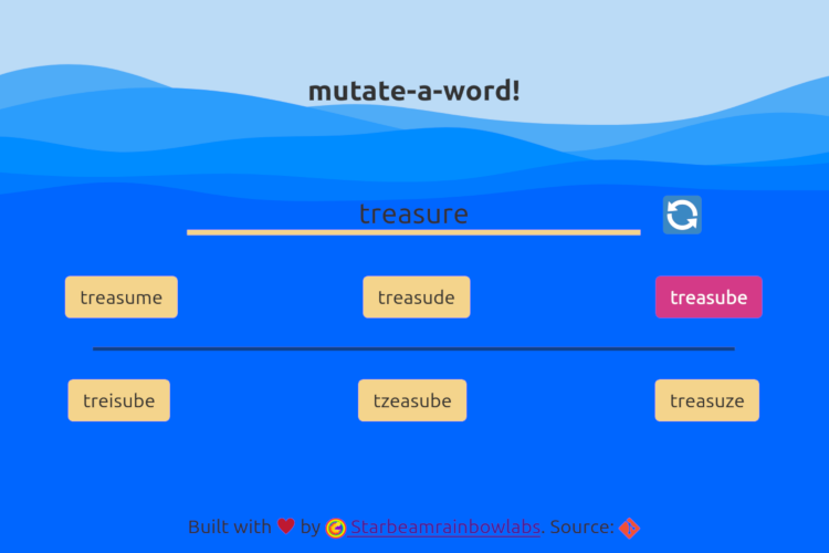 Can't think of a good name for a thing? Try mutating a word with this tool!